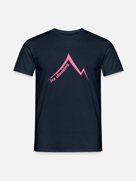 Eispickel Eisklettern Eiskletterer Eiswand Berg - Männer T-Shirt - Navy