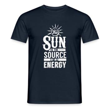énergie solaire - T-shirt homme - marine - Devant - AI Model Male 178 light (178cm)