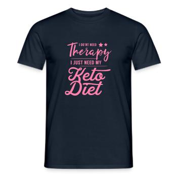 Gesundes Fett Keto Diät Ernährung Nahrung Mama - Männer T-Shirt - Navy - Vorne - AI Model Male 178 light (178cm)