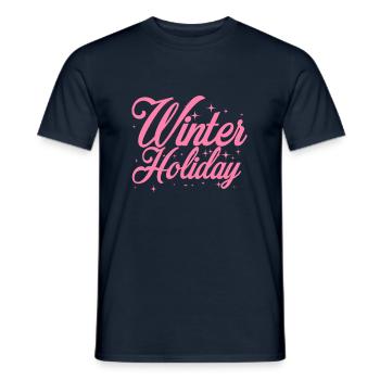 Winterurlaub Trip - Männer T-Shirt - Navy - Vorne - AI Model Male 178 light (178cm)
