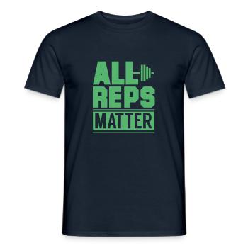 Weightlifter dumbbell - Men's T-Shirt - navy - Front - AI Model Male 178 light (178cm)