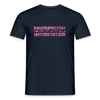 Team Bauernprotest Landwirt Bauerndemo Protest - Männer T-Shirt - Navy - Vorne - AI Model Male 178 light (178cm)