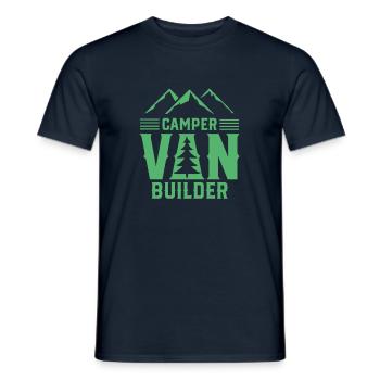 Campervan Wohnmobil Selber Bauen Umbauen Team - Männer T-Shirt - Navy - Vorne - AI Model Male 178 light (178cm)