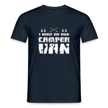 Campervan selber bauen - Männer T-Shirt - Navy - Vorne - AI Model Male 178 light (178cm)