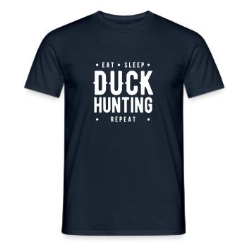 Chasseur de canards Équipe de chasse aux canards Chasseur de canards Chasseur de canards - T-shirt homme - marine - Devant - AI Model Male 178 light (178cm)