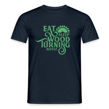 Turning wood Turning wood Turning wood - Men's T-Shirt - navy - Front - AI Model Male 178 light (178cm)