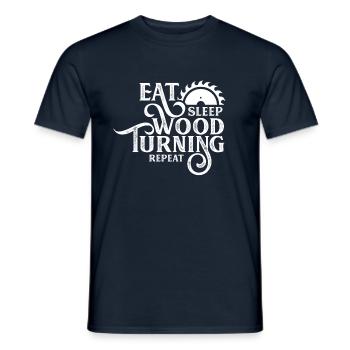 Équipe de tournage sur bois Tournage sur bois Tourneurs sur bois - T-shirt homme - marine - Devant - AI Model Male 178 light (178cm)