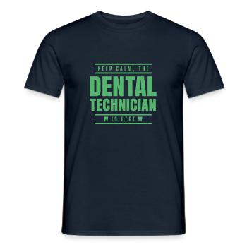 dental technician - Men's T-Shirt - navy - Front - AI Model Male 178 light (178cm)