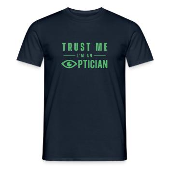 Optics eye glasses optician optician optician - Men's T-Shirt - navy - Front - AI Model Male 178 light (178cm)