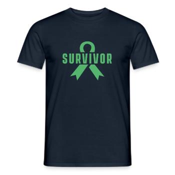 Tumor Hope Breast Cancer Cancer Survivor Victory - Men's T-Shirt - navy - Front - AI Model Male 178 light (178cm)