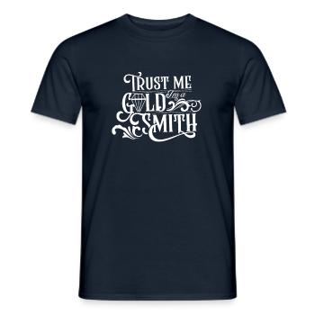 Orfèvre orfèvre forgeage équipe de bijoux - T-shirt homme - marine - Devant - AI Model Male 178 light (178cm)