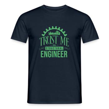 Gebäude Bauingenieur Statikerin Statiker Statik - Männer T-Shirt - Navy - Vorne - AI Model Male 178 light (178cm)