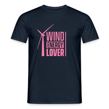 Windrad - Männer T-Shirt - Navy - Vorne - AI Model Male 178 light (178cm)