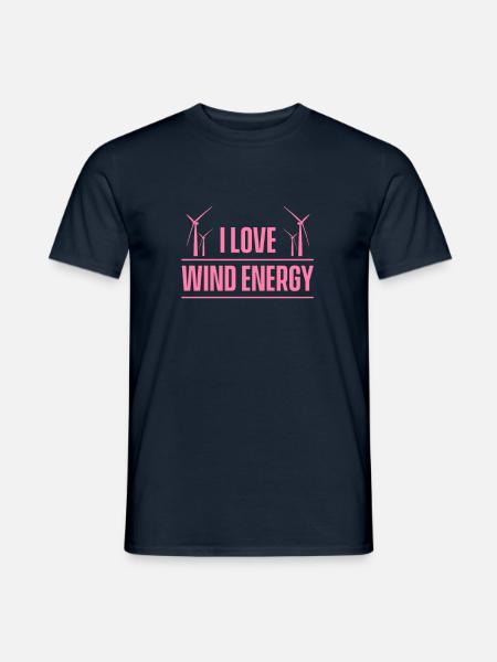 Windrad Windmühle Windkraft Windenergie Power - Männer T-Shirt - Navy