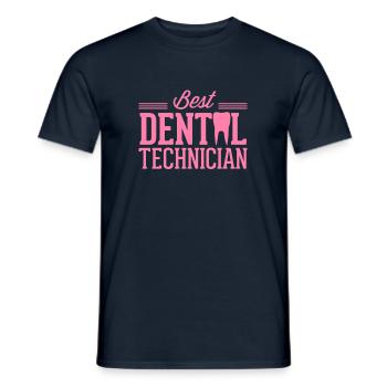 Dentiste dentaire technicienne dentaire - T-shirt homme - marine - Devant - AI Model Male 178 light (178cm)