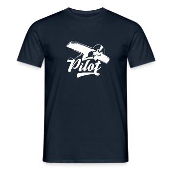 Pilot - Männer T-Shirt - Navy - Vorne - AI Model Male 178 light (178cm)