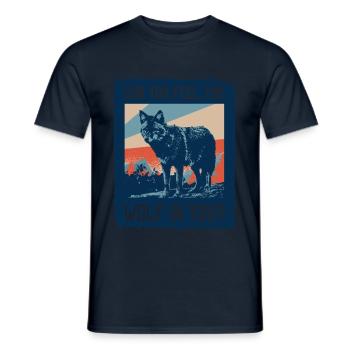 Wolf Werwolf - Männer T-Shirt - Navy - Vorne - AI Model Male 178 light (178cm)