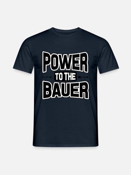 Power to the Bauer - Männer T-Shirt - Navy