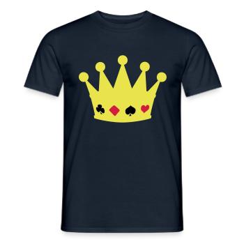 couronne poker crown - T-shirt homme - marine - Devant - AI Model Male 178 light (178cm)