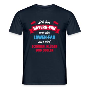 ICH BIN BAYERN FAN | FUSSBALL | GESCHENK - Männer T-Shirt - Navy - Vorne - AI Model Male 178 light (178cm)