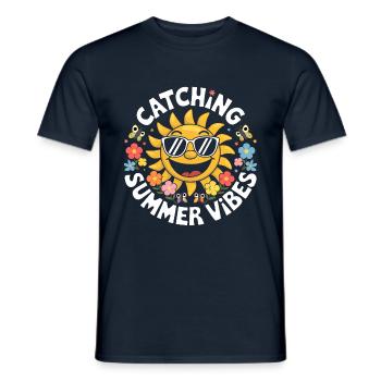 Sunny Summer Moments Vibes Summer Sun - Men's T-Shirt - navy - Front - AI Model Male 178 light (178cm)
