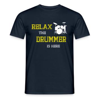 Relax Drummer - T-shirt homme - marine - Devant - AI Model Male 178 light (178cm)