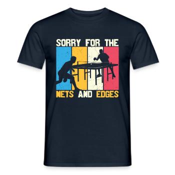 Drôle de dire cadeaux de joueur de tennis de table - T-shirt homme - marine - Devant - AI Model Male 178 light (178cm)