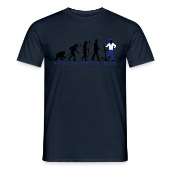 Evolution des Mannes Matrose mit anker - Männer T-Shirt - Navy - Vorne - AI Model Male 178 light (178cm)