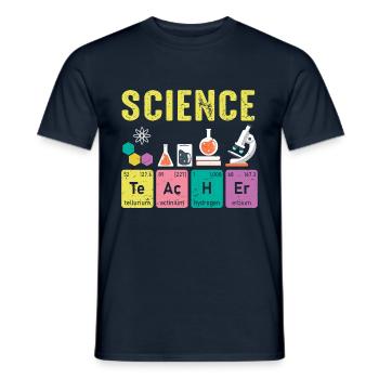 Naturwissenschaft Lehrer Regelmäßige Elemente - Männer T-Shirt - Navy - Vorne - AI Model Male 178 light (178cm)