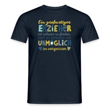 Großartiger Erzieher - Männer T-Shirt - Navy - Vorne - AI Model Male 178 light (178cm)