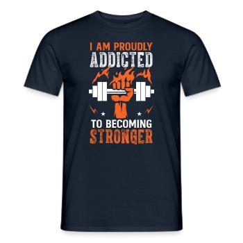 Musculation Bodybuilder Dumbbell Gym Fitness - T-shirt homme - marine - Devant - AI Model Male 178 light (178cm)