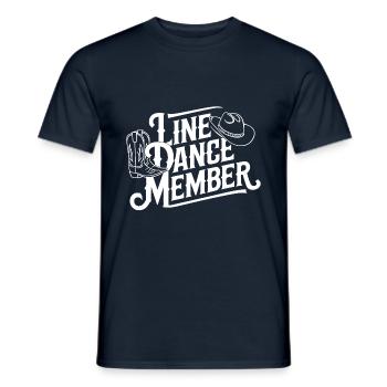 Line Dance Line Dance my hobby member - Men's T-Shirt - navy - Front - AI Model Male 178 light (178cm)