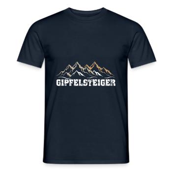 Gipfelsteiger Wandern Berg Wanderlust Wanderer - Männer T-Shirt - Navy - Vorne - AI Model Male 178 light (178cm)