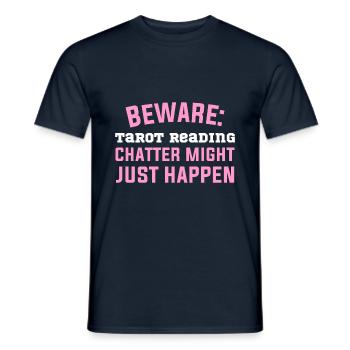 Beware: Tarot reading chatter might just happen - Männer T-Shirt - Navy - Vorne - AI Model Male 178 light (178cm)