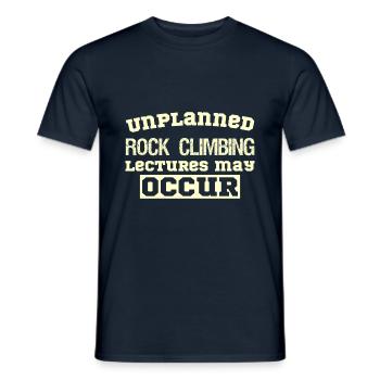 Unplanned Rock climbing lectures may occur - Männer T-Shirt - Navy - Vorne - AI Model Male 178 light (178cm)