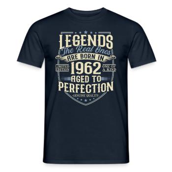 1962 Vintage Born Legends Cadeau d’anniversaire - T-shirt homme - marine - Devant - AI Model Male 178 light (178cm)