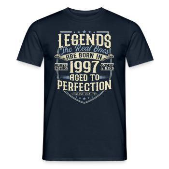 1997 Born Legends Birthday Gift - Men's T-Shirt - navy - Front - AI Model Male 178 light (178cm)
