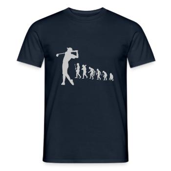 Evolution Golfeur Evolution Evolution Age de Pierre - T-shirt homme - marine - Devant - AI Model Male 178 light (178cm)