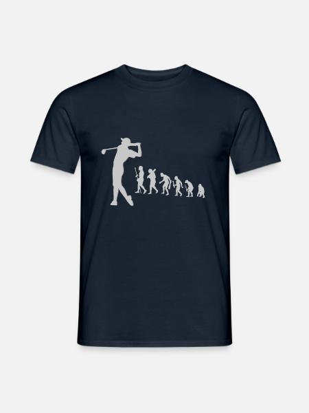 Evolution Golfeur Evolution Evolution Age de Pierre - T-shirt homme - marine