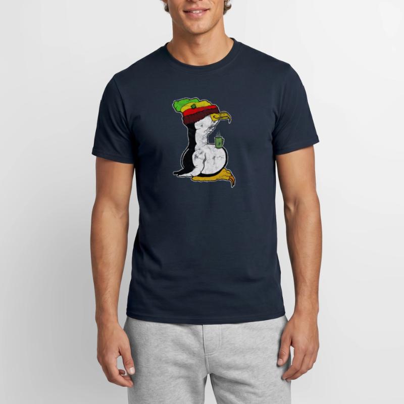 Tux Linux Pinguin Kaffee Pause Computer Nerd Retro Männer T-Shirt