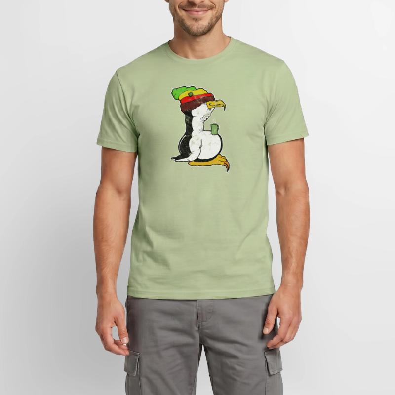 Tux Linux Penguin Coffee Break Computer Nerd Retro Men's T-Shirt