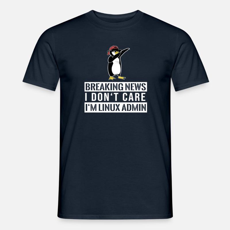 IT nerd Linux Linux penguin geek software engineer - Men’s T-shirt - navy