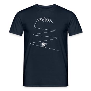 VTT vtt enduro VTT biker - T-shirt homme - marine - Devant - AI Model Male 178 light (178cm)