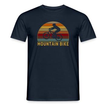 MTB Mountain Bike Enduro MTB MTB Fahrer - Männer T-Shirt - Navy - Vorne - AI Model Male 178 light (178cm)