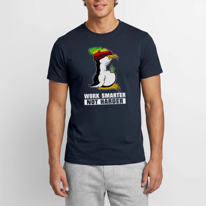 Pause café pingouin Linux Rasta Informatik PC Nerd T-shirt homme