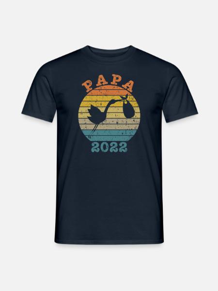 Papa 2022 Retro - Männer T-Shirt - Navy