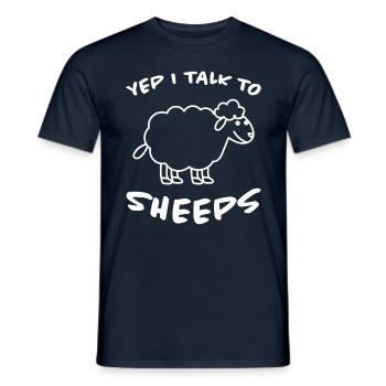 Mouton Drôle Dire Mouton Agneau Fermier Cadeau - T-shirt homme - marine - Devant - AI Model Male 178 light (178cm)