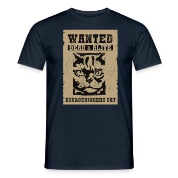 Voulait que le chat de Schrödiger soit mort et vivant - T-shirt homme - marine - Devant - AI Model Male 178 light (178cm)