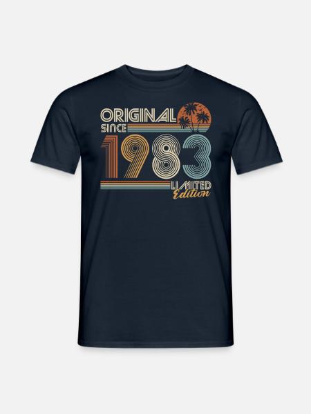 1983 Vintage Jahrgang Geburtstag Retro Geschenk - Männer T-Shirt - Navy