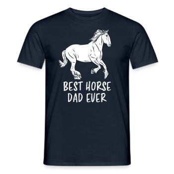 Best Horse Dad Ever Pferd Reiten Reiter Geschenk - Männer T-Shirt - Navy - Vorne - AI Model Male 178 light (178cm)